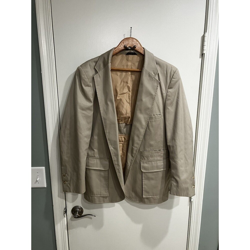 Brad Whitney Safari Style Jacket Vintage Blazer Suit Made In Poland